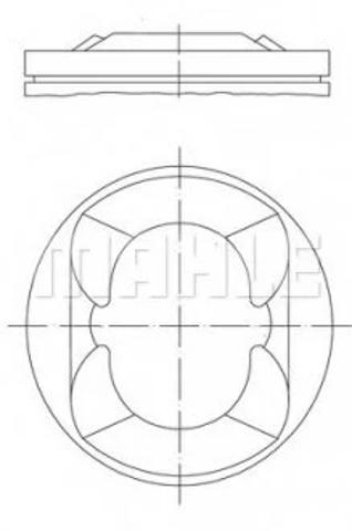 Do koszyka 081PI00110000 Mahle Original Tłok, komplet do jednego cylindru, STD