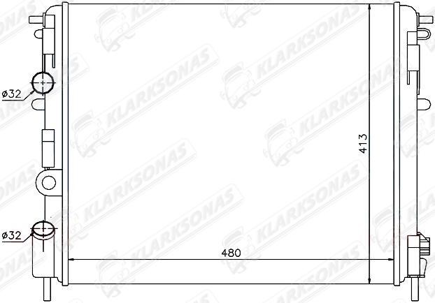 Chłodnica silnika Renault (RVI) 8200033831