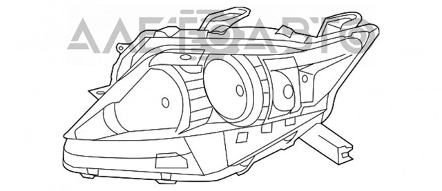 Do koszyka Reflektor prawy Lexus RX 270/350/450H AGL10, GGL15, GYL15