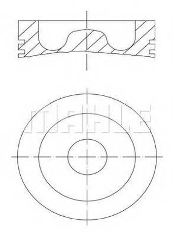 061PI00128000 Mahle Original Tłok, komplet do jednego cylindru, STD