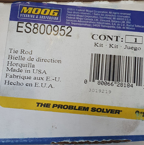 Końcówka drążka kierowniczego zewnętrzna Moog ES800952 cena, od 23,38 USD