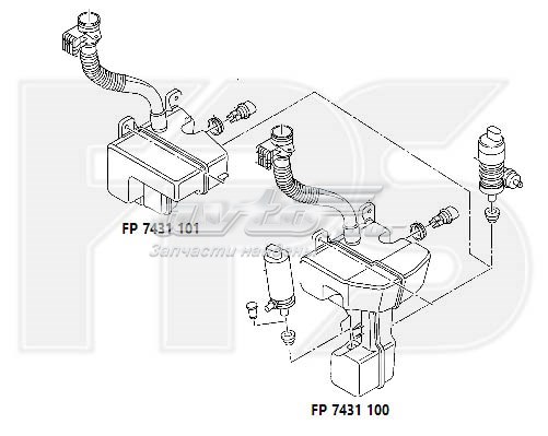 Zbiorniczek spryskiwacza szyb FPS FP7431101 cena, od 42,12 USD