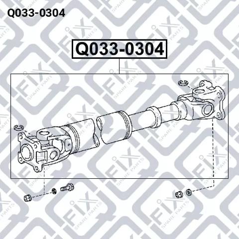 Do koszyka Q0330304 Q-fix Wał Cardana, do mostu przedniego
