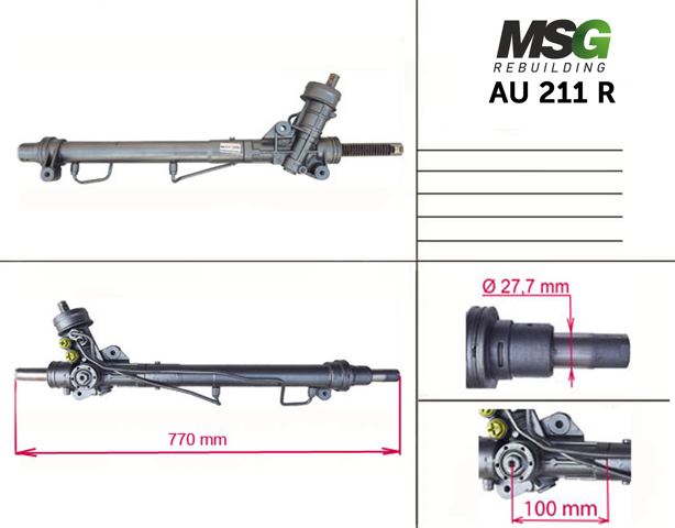 Listwa kierownicza (maglownica) AU211R MSG Rebuilding