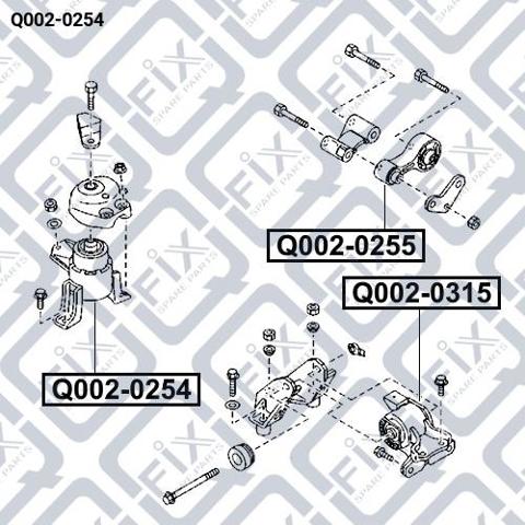 Do koszyka Q0020254 Q-fix Poduszka (podpora) silnika prawa