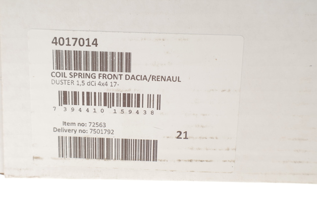 Do koszyka Sprężyna przednia Dacia Duster  HM