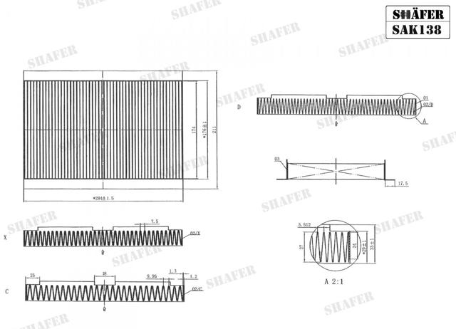 Do koszyka SAK138 Shafer Filtr kabiny