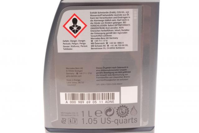 Do koszyka 000989690511ADNE Mercedes Olej przekładniowy