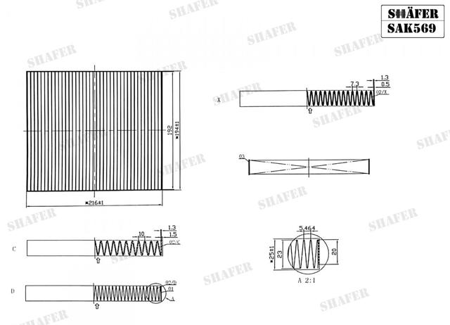 Do koszyka SAK569 Shafer Filtr kabiny