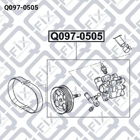 Do koszyka Q0970505 Q-fix Pompa wspomagania hydraulicznego kierownicy