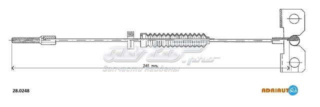 Linka hamulca ręcznego przednia Nissan Sunny 3 (Y10)