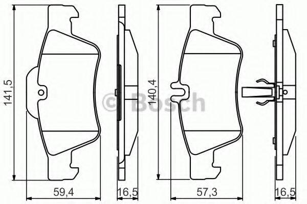 986495248 Bosch okładziny (klocki do hamulców tarczowych tylne)