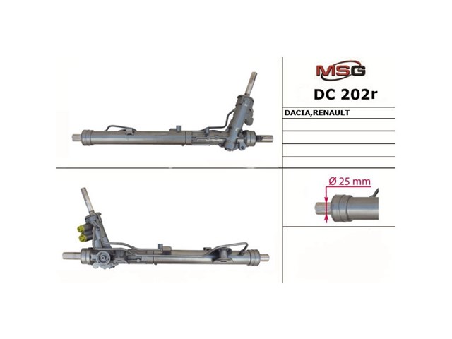Listwa kierownicza (maglownica) DC201R MSG Rebuilding