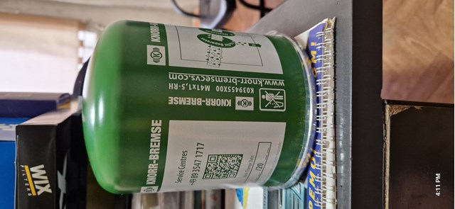 Do koszyka K039455X00 Knorr-bremse Filtr osuszacza powietrza (separatora oleju/wilgoci) (TRUCK)