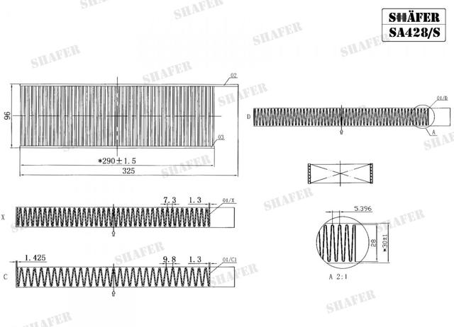 Do koszyka SA428S Shafer Filtr kabiny