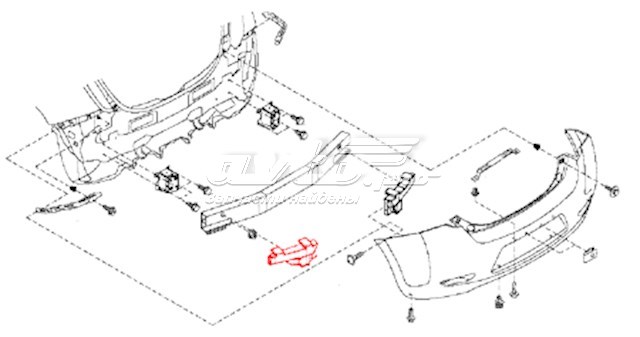 Absorber (wypełniacz) zderzaka tylnego Nissan LEAF (ZE0U)