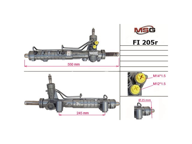 Listwa kierownicza (maglownica) MSG Rebuilding FI205R