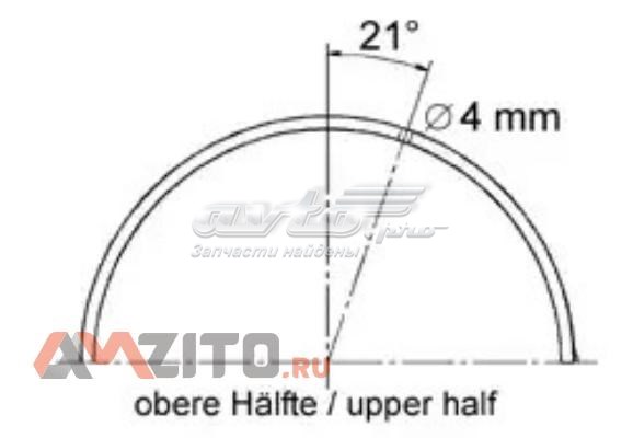 77736610 Kolbenschmidt panewki korbowodowe wału korbowego, zestaw, 1. naprawa (+0,25)