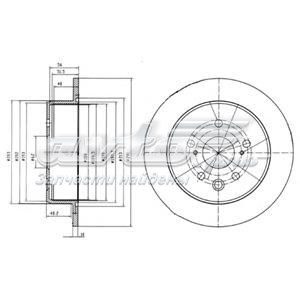 BG4178 Delphi tarcza hamulcowa tylna