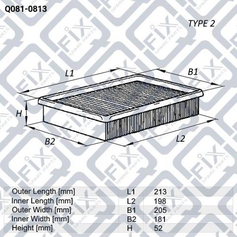 Filtr powietrza Q-fix Q0810813 cena, od 9,23 USD