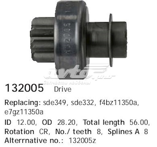 Do koszyka MD162836 Mitsubishi Rozrusznik