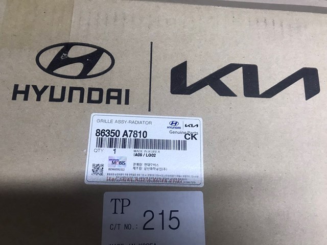 Atrapa chłodnicy 86350A7810 Hyundai/Kia