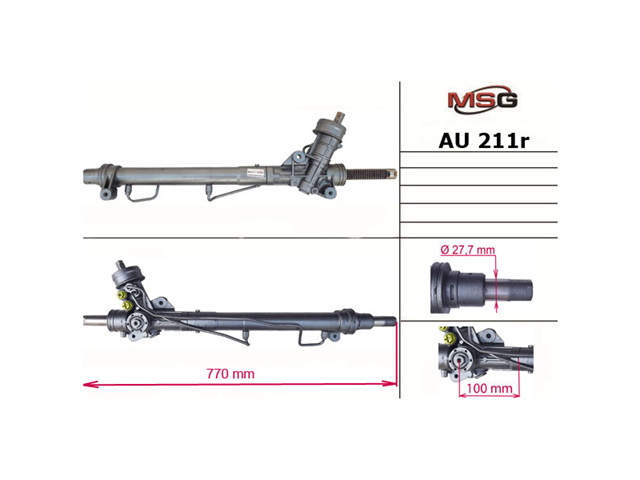 Do koszyka AU211R MSG Rebuilding Listwa kierownicza (maglownica)