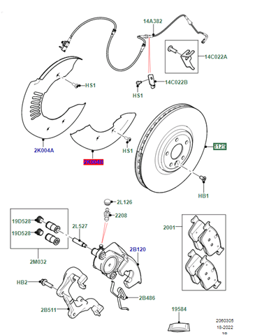Tarcza hamulcowa przednia Land Rover LR125902 cena, od 112,85 USD