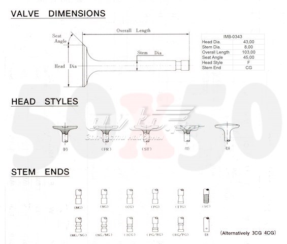 KMD088811 Fiat/Alfa/Lancia zawór dolotowy/ssący