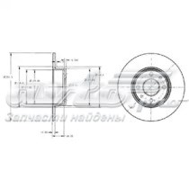 BG2322 Delphi tarcza hamulcowa tylna