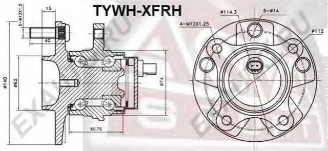 3DACF027F8BS Koyo Piasta przednia