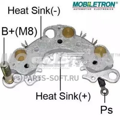 RH30 Mobiletron mostek prostowniczy alternatora = moster diodowy alternatora