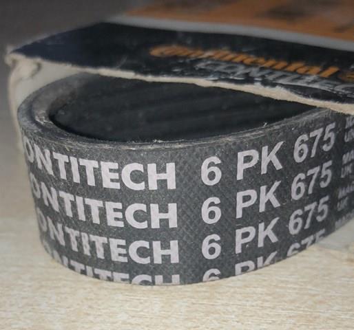 Pas napędowy mechanizmów Continental/Siemens 6PK675 cena, od 11,85 USD
