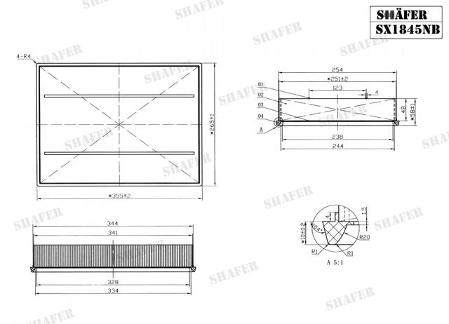 Filtr powietrza Shafer SX1845NB cena, od 9,78 USD