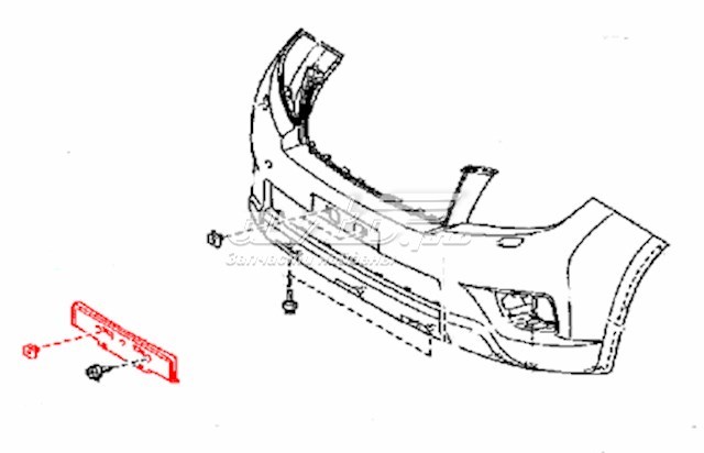 Ramka do mocowania przedniej tablicy rejestracyjnej Toyota Land Cruiser PRADO (J150)