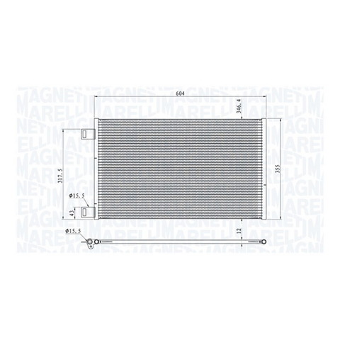 Chłodnica klimatyzacji Magneti Marelli BC860 cena, od 90,02 USD