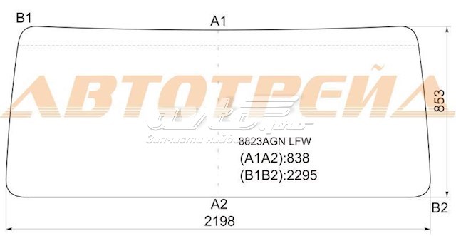 8823AGN XYG Szyba przednia