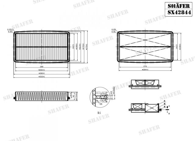 SX42844 Shafer Filtr powietrza