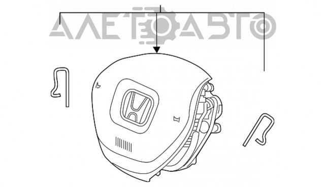 77801TVAA10ZA Honda Poduszka powietrzna (Airbag) kierowcy