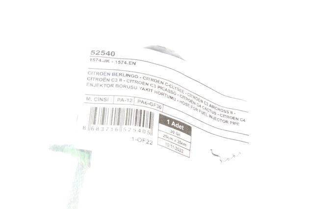 Rurka paliwa, zwrotna od wtryskiwaczy Uc-el 52540 cena, od 25,36 USD