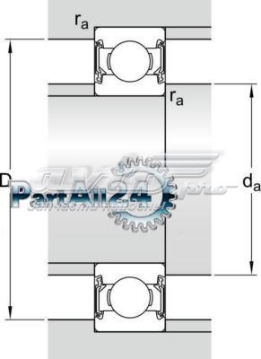 Łożysko alternatora 63022RSHC3 SKF