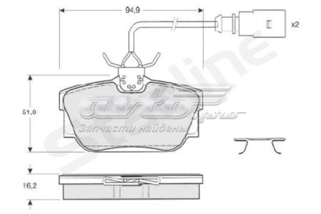 Do koszyka BDS207 Starline Okładziny (klocki) do hamulców tarczowych tylne