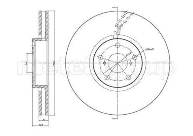 231728C Metelli tarcza hamulcowa przednia