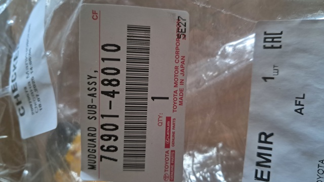 Chlapacze przednie+tylne, zestaw Toyota 7690148010 cena, od 33,05 USD