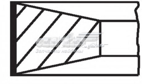 Pierścienie tłokowe na 1 cylinder, STD. Mahle Original 007RS001060N0