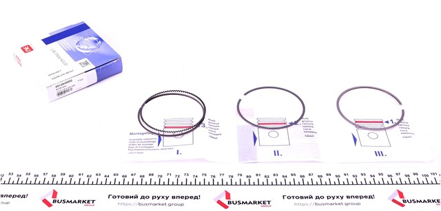 Do koszyka 120010007300 NE/NPR Pierścienie tłokowe na 1 cylinder, STD.