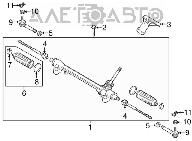 Listwa kierownicza (maglownica) Mazda KB7W32110A cena, od 229,33 USD