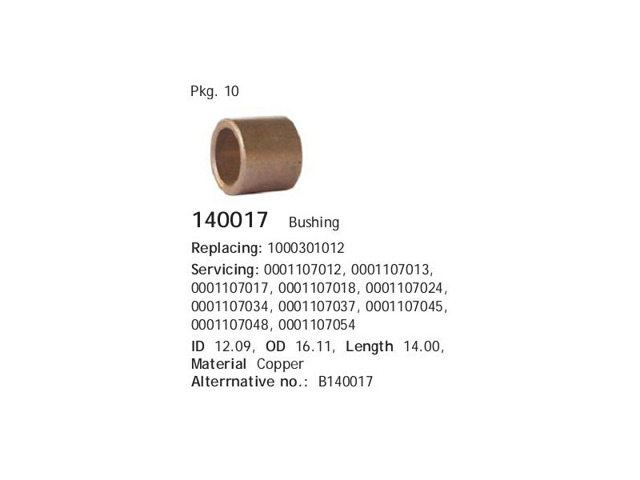 Tuleja rozrusznika Cargo 140017 cena, od 1,82 USD