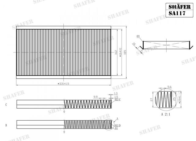 SA117 Shafer Filtr kabiny