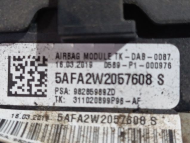 98285989ZD Peugeot/Citroen Poduszka powietrzna (Airbag) kierowcy
